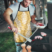 Gold Puakenikeni and Maile Lei Apron Hawaiian Style Tribal Tapa Double Strand Lei LT9 - Polynesian Pride