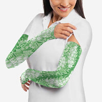 Green Puakenikeni and Maile Lei Arm Sleeves Hawaiian Style Tribal Tapa Double Strand Lei LT9 - Polynesian Pride