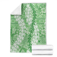 Green Puakenikeni and Maile Lei Blanket Hawaiian Style Tribal Tapa Double Strand Lei LT9 - Polynesian Pride