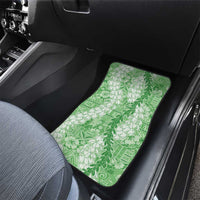 Green Puakenikeni and Maile Lei Car Mats Hawaiian Style Tribal Tapa Double Strand Lei LT9 - Polynesian Pride