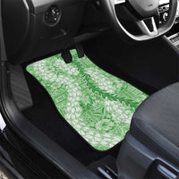 Green Puakenikeni and Maile Lei Car Mats Hawaiian Style Tribal Tapa Double Strand Lei LT9 - Polynesian Pride