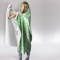 Green Puakenikeni and Maile Lei Hooded Blanket Hawaiian Style Tribal Tapa Double Strand Lei LT9 - Polynesian Pride