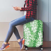 Green Puakenikeni and Maile Lei Luggage Cover Hawaiian Style Tribal Tapa Double Strand Lei LT9 - Polynesian Pride