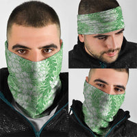 Green Puakenikeni and Maile Lei Neck Gaiter Hawaiian Style Tribal Tapa Double Strand Lei LT9 - Polynesian Pride