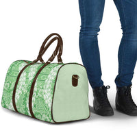 Green Puakenikeni and Maile Lei Travel Bag Hawaiian Style Tribal Tapa Double Strand Lei LT9 - Polynesian Pride