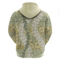 Vintage Puakenikeni and Maile Lei Hoodie Hawaiian Style Tribal Tapa Double Strand Lei LT9 - Polynesian Pride