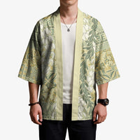 Vintage Puakenikeni and Maile Lei Kimono Hawaiian Style Tribal Tapa Double Strand Lei LT9 - Polynesian Pride
