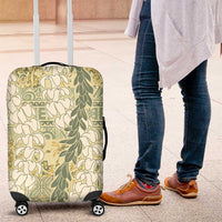 Vintage Puakenikeni and Maile Lei Luggage Cover Hawaiian Style Tribal Tapa Double Strand Lei LT9 Vintage - Polynesian Pride