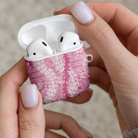 Pink Puakenikeni and Maile Lei AirPods Case Hawaiian Style Tribal Tapa Double Strand Lei LT9 - Polynesian Pride