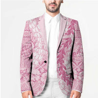 Pink Puakenikeni and Maile Lei Blazer Hawaiian Style Tribal Tapa Double Strand Lei LT9 - Polynesian Pride