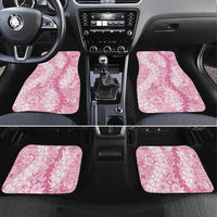 Pink Puakenikeni and Maile Lei Car Mats Hawaiian Style Tribal Tapa Double Strand Lei LT9 Set 4pcs Pink - Polynesian Pride