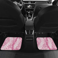 Pink Puakenikeni and Maile Lei Car Mats Hawaiian Style Tribal Tapa Double Strand Lei LT9 Set 2pcs - Back Pink - Polynesian Pride