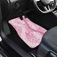 Pink Puakenikeni and Maile Lei Car Mats Hawaiian Style Tribal Tapa Double Strand Lei LT9 - Polynesian Pride