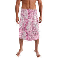 Pink Puakenikeni and Maile Lei Lavalava Hawaiian Style Tribal Tapa Double Strand Lei LT9 Pink - Polynesian Pride