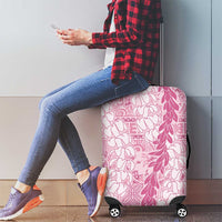 Pink Puakenikeni and Maile Lei Luggage Cover Hawaiian Style Tribal Tapa Double Strand Lei LT9 - Polynesian Pride