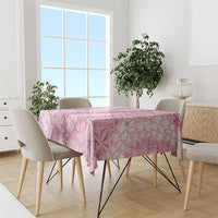 Pink Puakenikeni and Maile Lei Tablecloth Hawaiian Style Tribal Tapa Double Strand Lei LT9 - Polynesian Pride