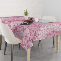 Pink Puakenikeni and Maile Lei Tablecloth Hawaiian Style Tribal Tapa Double Strand Lei LT9 - Polynesian Pride