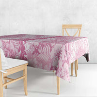 Pink Puakenikeni and Maile Lei Tablecloth Hawaiian Style Tribal Tapa Double Strand Lei LT9 - Polynesian Pride