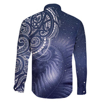 New Zealand Galaxy Fern Family Matching Off Shoulder Short Dress and Hawaiian Shirt LT9 - Polynesian Pride