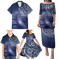 New Zealand Galaxy Fern Family Matching Puletasi and Hawaiian Shirt LT9 - Polynesian Pride