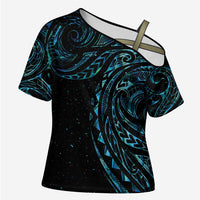 New Zealand Matariki Cross Shoulder Shirt Galaxy Maori Tribal Tattoo LT9 Female Galaxy - Polynesian Pride