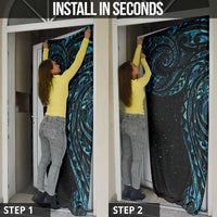 New Zealand Matariki Door Cover Galaxy Maori Tribal Tattoo LT9 - Polynesian Pride