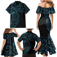 New Zealand Tribal Tattoo Family Matching Mermaid Dress and Hawaiian Shirt With Matariki Art LT9 - Polynesian Pride