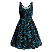 New Zealand Matariki Midi Dress Galaxy Maori Tribal Tattoo LT9 Galaxy - Polynesian Pride