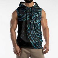 New Zealand Matariki Sleeveless Zip Hoodie Galaxy Maori Tribal Tattoo LT9 - Polynesian Pride
