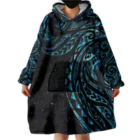 New Zealand Tribal Tattoo Wearable Blanket Hoodie With Matariki Art