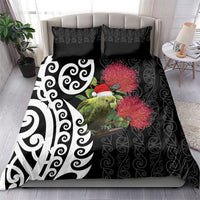 New Zealand Kakapo Christmas Bedding Set Meri Kirihimete Pohutukawa Flowers LT9 - Polynesian Pride