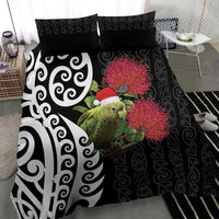 New Zealand Kakapo Christmas Bedding Set Meri Kirihimete Pohutukawa Flowers LT9 - Polynesian Pride
