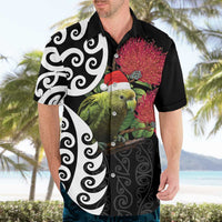 New Zealand Kakapo Christmas Hawaiian Shirt Meri Kirihimete Pohutukawa Flowers LT9 - Polynesian Pride
