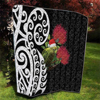 New Zealand Kakapo Christmas Quilt Meri Kirihimete Pohutukawa Flowers LT9 - Polynesian Pride