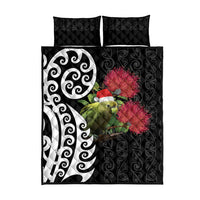 New Zealand Kakapo Christmas Quilt Bed Set Meri Kirihimete Pohutukawa Flowers LT9 - Polynesian Pride