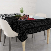 New Zealand Kakapo Christmas Tablecloth Meri Kirihimete Pohutukawa Flowers LT9 - Polynesian Pride
