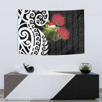 New Zealand Kakapo Christmas Tapestry Meri Kirihimete Pohutukawa Flowers LT9 - Polynesian Pride