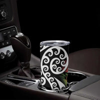 New Zealand Kakapo Christmas Tumbler Cup Meri Kirihimete Pohutukawa Flowers LT9 - Polynesian Pride