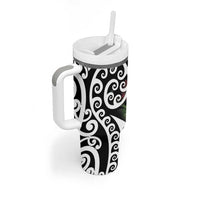 New Zealand Kakapo Christmas Tumbler With Handle Meri Kirihimete Pohutukawa Flowers LT9 - Polynesian Pride