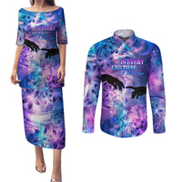 I Love You In Every Universe Personalised Couples Matching Puletasi Dress and Long Sleeve Button Shirt Polynesian Pattern Galaxy Style LT9 Galaxy - Polynesian Pride