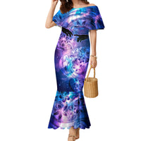 I Love You In Every Universe Personalised Family Matching Mermaid Dress and Hawaiian Shirt Polynesian Pattern Galaxy Style LT9 Mom's Dress Galaxy - Polynesian Pride
