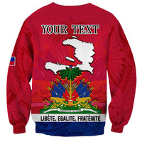 Haiti Independence Day Sweatshirt Libete Egalite Fratenite Ayiti 1804 With Polynesian Pattern LT9 - Polynesian Pride