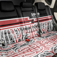 Personalised Toitu Te Tiriti Aotearoa 1840 Back Car Seat Cover Red Kowhaiwhai Puhoro LT9 - Polynesian Pride