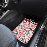 Personalised Toitu Te Tiriti Aotearoa 1840 Car Mats Red Kowhaiwhai Puhoro - Polynesian Pride