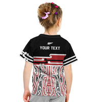 Personalised Toitu Te Tiriti Aotearoa 1840 Kid T Shirt Red Kowhaiwhai Puhoro LT9 - Polynesian Pride
