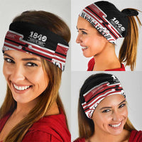 Personalised Toitu Te Tiriti Aotearoa 1840 Neck Gaiter Red Kowhaiwhai Puhoro LT9 - Polynesian Pride