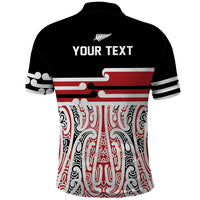 Personalised Toitu Te Tiriti Aotearoa 1840 Polo Shirt Red Kowhaiwhai Puhoro LT9 - Polynesian Pride