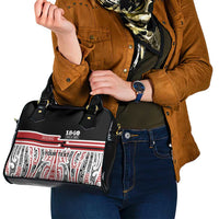 Personalised Toitu Te Tiriti Aotearoa 1840 Shoulder Handbag Red Kowhaiwhai Puhoro - Polynesian Pride