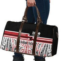 Personalised Toitu Te Tiriti Aotearoa 1840 Travel Bag Red Kowhaiwhai Puhoro LT9 - Polynesian Pride