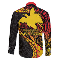 Papua New Guinea Tribal Tattoo Family Matching Off Shoulder Short Dress and Hawaiian Shirt 50th Independence Anniversary LT9 - Polynesian Pride